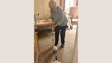 Resident helps keep Glenrothes care home spick and span